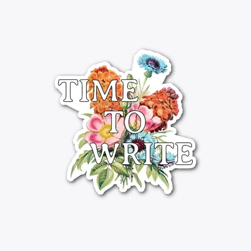 Time to Write - Vintage Floral Writer